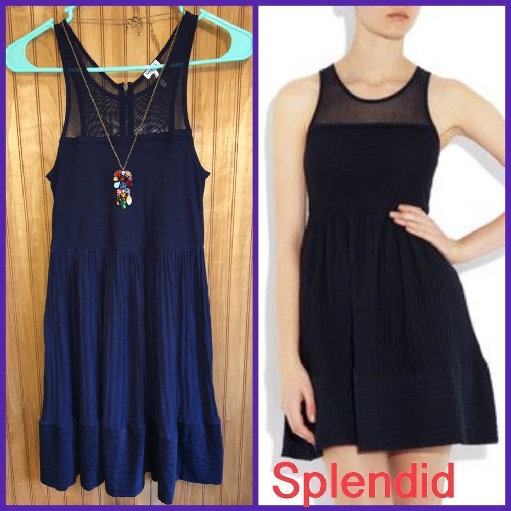 Splendid Racerback Mesh Yoke Dress Sz XS